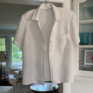 WOMEN’s WHITE LINEN BLOUSE
